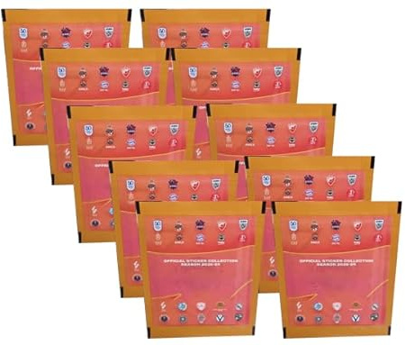 EuroLeague Basketball 2025/26 Sticker – Bundle mit 10 Tüten à 5 (50 Sticker) – Zufällige Motive, keine komplette Kollektion