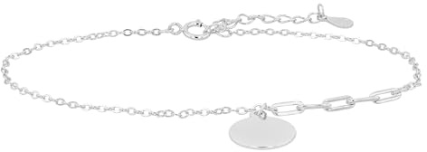 Akzent Armband Damen - Premium Armband Damen in Schwarz aus 925/- Silber, rhodiniert, 100% Wasserfest & Hautverträglich