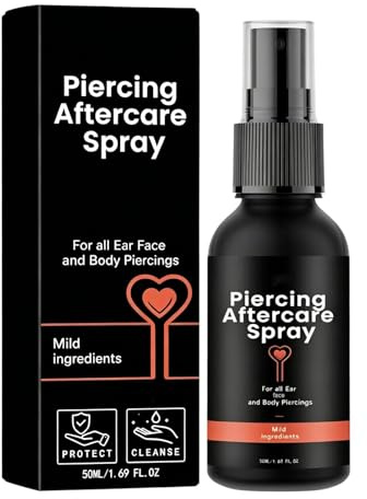 Piercing Nachsorge Milde beruhigende Tiefenreinigung zur Hautreparatur und | Reinigungslotion für - und Nasenpiercings für Erwachsene sowie Jugendliche, , Mädchen