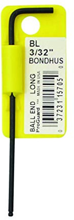 Bondhus 15705 3/32 Ball End L-Wrench, Multi, One Size