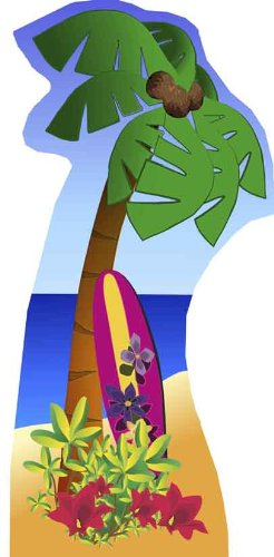 Palme Baum - Beach Party LEBENSGROSSE PAPPFIGUREN / STEHPLATZINHABER / AUFSTELLER