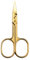 Pfeilring Nagelschere, 9 cm, vergoldet