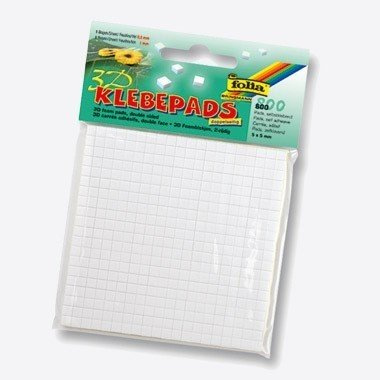 folia 23054 3D-Klebepads, 5 x 5 mm, sortiert, weiß