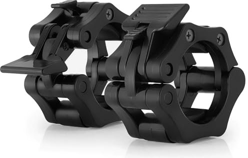 Gymtek Hantel Verschluss 50mm, 2 Unterschiedlich Schnellverschluss für Olympiastangen, Hantelstange Barbell Collar Langhantel Clips Hantelstange Klammer Hantel Sicherung
