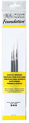 Winsor & Newton Foundation Acrylic Brush Set, Wood, Multicoloured, 7 x 1 x 4.3 cm