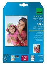 Sigel© Inkjet Fotopapier Ultra, hochgl„nzend, 260 g/mý, 13x18 cm, 18 Blatt
