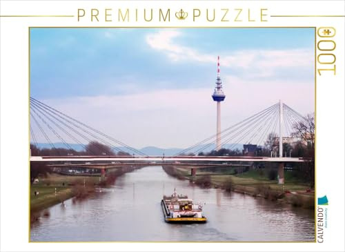 CALVENDO Puzzle Mannheim - Fernsehturm Mannheim | 1000 Teile Lege-Größe 64 x 48 cm Foto-Puzzle für glückliche Stunden