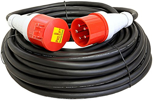 Pro-Lift-Montagetechnik 400V Verlängerungskabel, 32A Starkstromkabel 25m: HO7RN-F 5x2,5mm², VK38M25, 02199