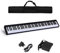 COSTWAY Teclado Piano Digital 88 Teclas Portátil con MIDI Bluetooth,Panel de Control Bolsa de Transporte Regalo para Niños y Principiantes (negro)