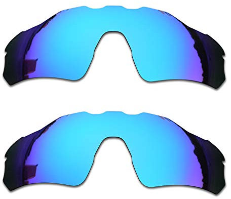 SOODASE Pour Oakley Radar EV Path Des lunettes de soleil Bleu 2 Paires Verres de remplacement polarisés