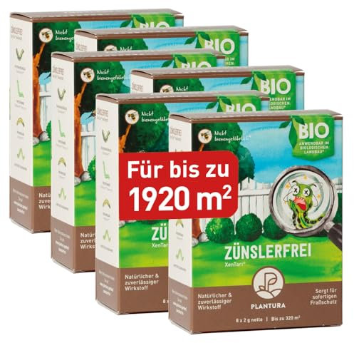 Plantura Zünslerfrei XenTari® Raupenfrei Mittel gegen Buchsbaumzünsler, hochwirksames & biologisches Spritzmittel, 96 g für 1920 m²