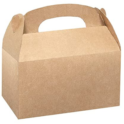 Xxcxpark 24 Pack Treat Boxes Brown Goodies Boxes, Kraft Paper Candy Treat Boxes Blank Paintable Gift Boxes Party Favor Boxes for Birthday Party, Wedding, Baby Shower - 6.2 x 3.5 x 3.5 inches