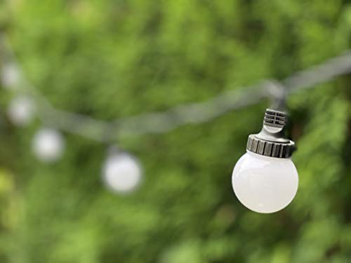 LEDZEIT- Profi Serie - LED Verlängerung Glühbirnen Lichterkette, ohne Netzkabel, 5m, 10 Kugeln, Warmweiß, Koppelbar bis 200m, IP67 Wasserdicht, Party Light, Wetterfest, Extra lang, für Dekoration