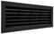 La Ventilazione PR3713N Griglia di Ventilazione rettangolare in Plastica nera da incasso con rete antinsetti, nero, Dimensioni 370x130 mm