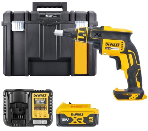DeWalt DCF620N 18V Brushless Drywall Screwdriver with 5.0Ah Battery & Charger in Case