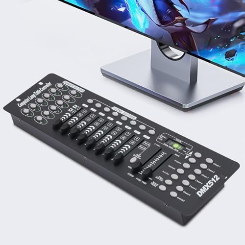 192 CH DMX512 Controller Konsole Bühnenlicht Lichtsteuerungen Disco Party DJ Operator Ausrüstung Schwarz