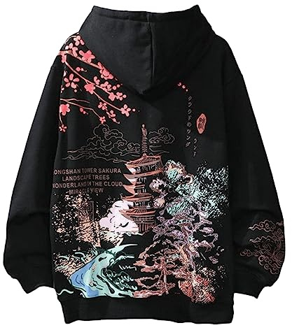 Sweat à capuche esthétique, thème Sakura japonais, style année 2000 Anime Harajuku, tissu coréen, manches longues, pour automne et hiver, pour femmes et hommes