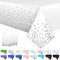 3 Stück Tischdecke Rechteckig Weiß Weihnachten Tischdecke,Punkte 137*274cm Tischdecke Papierrolle Einweg Tischdecke aus Kunststoff,Wasserdichte Ölbeständig Tischdecken für Party,Picknick,Geburtstags