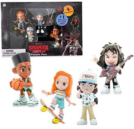 Famosa Magische Kapseln von Stranger Things, 5 Figuren, Lucas, Max, Dustin und Eddie Plus 1 Überraschungsfigur, Sammlung, zufällige Modellauswahl (700017640)