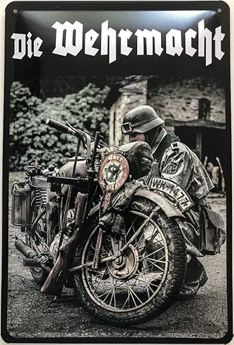 Blechschild 30 x 40 cm Die Wehrmacht - Halt Polizei - DekoNo7
