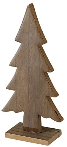 BOLTZE Deko-Aufsteller Narvik I H 20cm I Deko-Tanne aus Holz I Weihnachtsbaum I Weihnachts-Deko Tannenbaum I Wohnzimmer, Esstisch I Advents-Dekoration zum Hinstellen I Christmas X-Mas