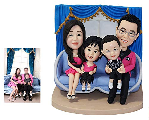Personalisierte Wackelköpfe Figuren Custom Bobble Head Body Clay Wackelkopfpuppen Wackelkopffiguren Maßgeschneiderte lebensechte Porträtskulptur Denkmal Sammlerstück Geschenk für Liebhaber Freunde