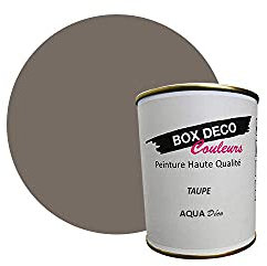 BOX DECO COULEURS Peinture murale acrylique aspect mat Aqua Déco - 750 ml, Marron Taupe