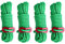Corde de Tente Réfléchissant,4 Pièces Corde Nylon Diamètre Corde Camping avec Ajusteur en Aluminium,pour Le Camping en Plein Air, La Randonnée, l'Auvent, La Tente, Etc (Vert)