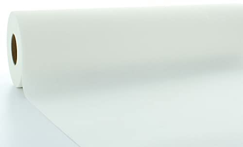 Mank Airlaid Tischdeckenrolle | Tischdecken-Rolle stoffähnlich | Einmal-Tischdecke für Hochzeiten und Events | 100 cm x 25 m | (Airlaid, Weiß)