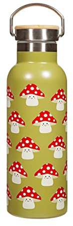 Sass & Belle Bouteille d'eau en métal champignon