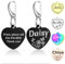GISUREY Hundemarke mit Gravur - Edelstahl Hundemarke Personalisiert - Hundemarke Katzenmarke Doppelseitige Gravur - Haustiermarke Inklusive Schlüsselring mit 9 Designs (Herz - Flora)