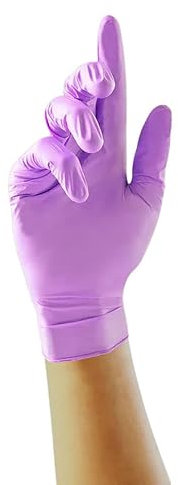 Ink Jungle Violet Nitrile Glove GP0071 GP0072 GP0073 GP0074 GP0075 Examination Nitrile Gloves - Multipurpose, Powder Free and Latex Free Disposable Gloves, Box of 100 Gloves, Violet (Large)