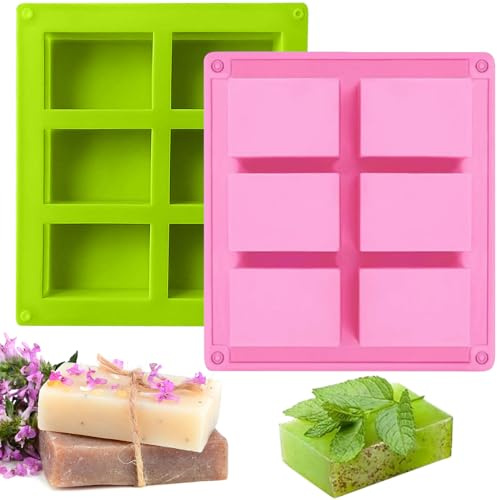 Silikonformen Gießformen, 2 Stück Silikonform, Seifenformen Silikon, Seifenform, Silikonform Seife, Seifenformen, Seife Selber Machen, Seifenform für DIY Schokolade Seife Kuchen Hausgemachte Handwerk