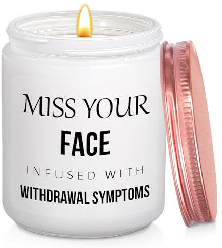 Lustige beste Freundin Geschenke für Frauen, Geschenke für Frauen, Geburtstag, einzigartige Kerzengeschenke, Freundschaftsgeschenke für Frauen, Miss Your Face Kerze für Bestie, Weihnachtsgeschenke