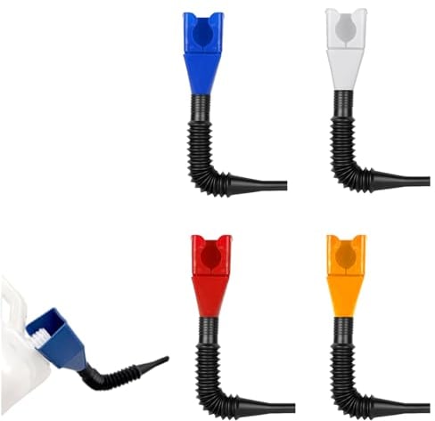 Entonnoirs de Remplissage en Plastique,Outil de Drainage Flexible Entonnoir à Clapet,Entonnoir Carburant Pliable, Entonnoir Huile Moteur,Entonnoir Plastique Flexible,Outil Vidange Flexible,4 PCS