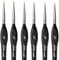 Miniatur Pinsel, 6PC Fine Detail Paint Brushes Set 2/0 3/0 5/0, Mini Small Painting Brushes für Handwerk, Acryl, Aquarell, Öl, Modell, Gesicht & Malen nach Zahlen, Figurine, Schwarz