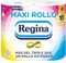 Regina Maxi-Rolle – 4 Rollen Toilettenpapier, 500 Blatt mit 2 Schichten pro Rolle, mehr als dreimal als eine Standardrolle, 60% recyceltes Kunststoffverpackung, 100% FSC-zertifiziertes Papier