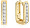 Gold Ohrringe Damen, Kleine Eckig Creolen Klein Dicke Creolen Hypoallergen Kleine Huggie Ohrringe Eckig Zirkonia Klein Klobige Ohrring Geometrie Damen