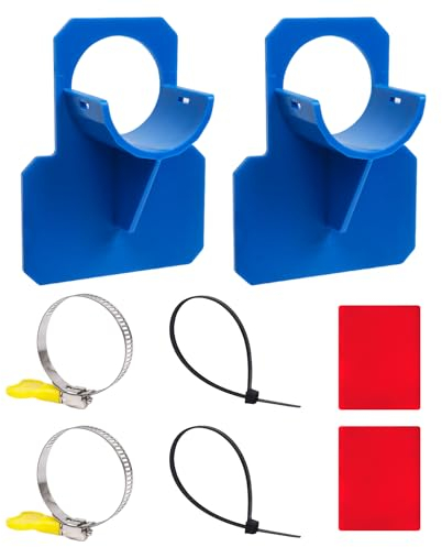 Pool Schlauchhalter, 2 Stück Pool Rohrhalterung Schwimmbad Schlauchhalter Knickschutz Anti-Reißen Poolschlauchterung Pool Zubehör (30–37 mm,Blau)