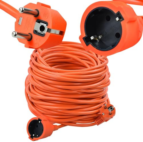 Rexxer | Garten-Verlängerungskabel | Solide Konstruktion | Mit Erdung | Universal einsetzbar | Sicher in der Anwendung | Feuchtigkeits- und Schmutzbeständig | Kabel 3 x 1,5 mm2 | Länge 30 m | IP20