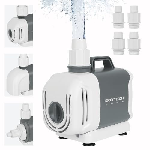 Boxtech Wasserpumpe 3500L/H - 55W Teichpumpe,Pond Fountain Pump,Water Pump,Filter pump bachlaufpumpe für Garden,Aquarium
