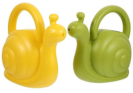 CIYODO 2pièces Arrosoir Escargot Ensemble De Pots De Jardin Jaune Vert Matcha pour Arrosage De Plantes Intérieures Et Extérieures