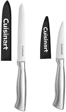 Cuisinart 2-Piece Utility Pairing Stainless Steel Knife Set, includes 5.5 Serrated Utility and 3.5 Pairing Knife