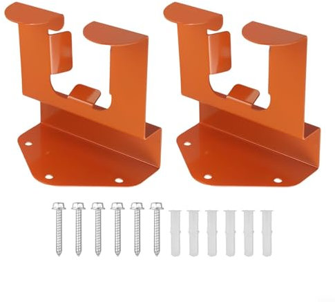 LVYXON 2 Pack Trimmer Rack,Garden Tool Rack, Garage Hooks, Wall Bracket,Trimmer Rack,Heavy Duty Wall Mounted Organizer Rack,For Hedge Trimmer,Power Tool,Chainsaw,Lawnmowers