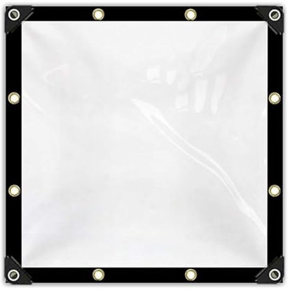 Ayztantine Rideau Pergola Extérieur Bâche Transparente en PVC de 0,35/0,55 mm, Tissu imperméable for extérieur, pergola de Jardin, Rideau de Balcon, fenêtres, bâche Transparente(0.55mm,1.5mx6m)