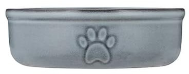 Mason Cash Reactive Paw Medium Dog Bowl, 15cm Diameter, 500ml Capacity Ideal for Medium Dogs, Durable Stoneware, Dishwasher & Freezer Safe