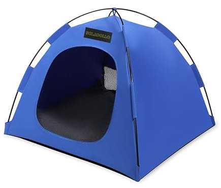 SOLAPOLLO Haustier Zelt Nester, Katze und Hund Zelt,Vier Jahreszeiten Universal, Abnehmbar, Faltbar, Tragbar, Outdoor Reise Sonnenschirm (Blau, M)