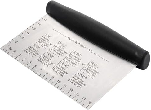 Grattoir de comptoir de cuisine,Raclette de planche à découper, Grattoir carré pour aliments Outils Grattoir à pâte avec vague, coupe-pâtisserie, grattoir de cuisine et hachoir pour pizza et pâte à