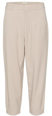 KAFFE Pants Suiting KAmerle Damen Hose High Waist 7/8 Damenhose Business Regular Fit 42, Blue Indigo Melange 42