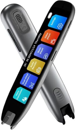 WingFly Scan Übersetzer Stift, Online 142 Sprachen Scan Reader Pen Lesestift mit 3,7 Zoll Touchscreen, Sprachübersetzer-Gerät, Echtzeit-Scan-Lesestift für Legasthenie, Studenten, Reisende